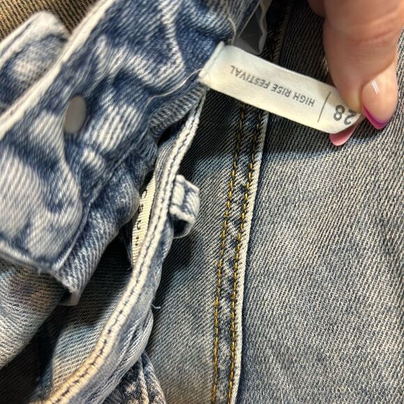 Pacsun high rise festival cutoff distressed denim shorts size 28 - Picture 9 of 9